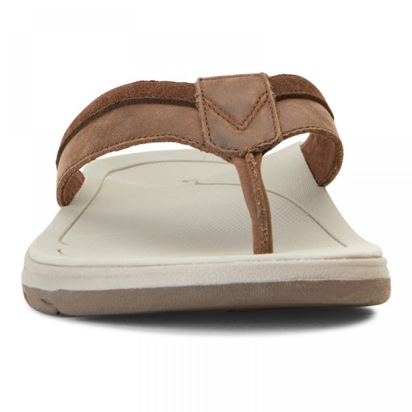 Vionic Sandals Ireland - Dennis Toe Post Sandal Brown - Mens Shoes Ireland | SRPAQ-6831